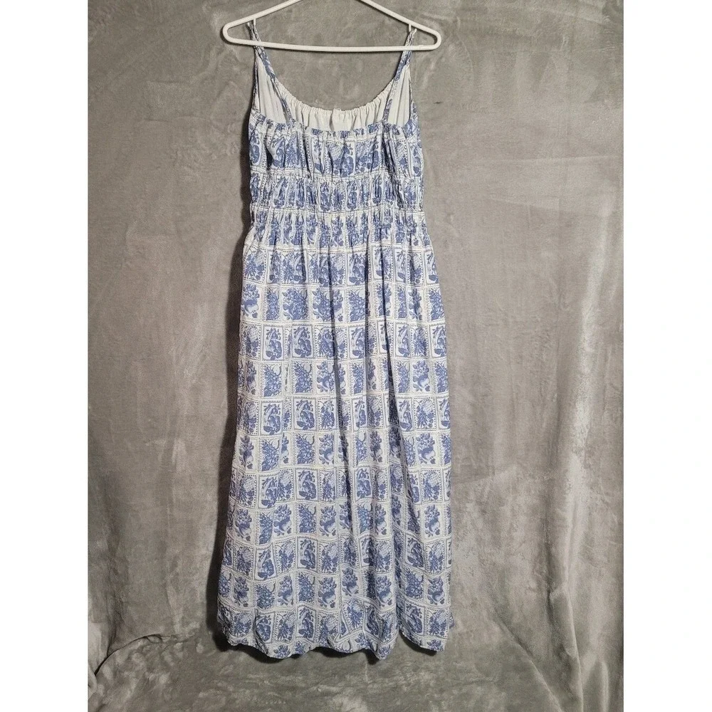 Abercrombie & Fitch Blue and White Maxi Dress Sz XLP